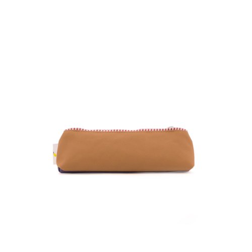 Trousse bicolore Colour Block - Violet/Caramel