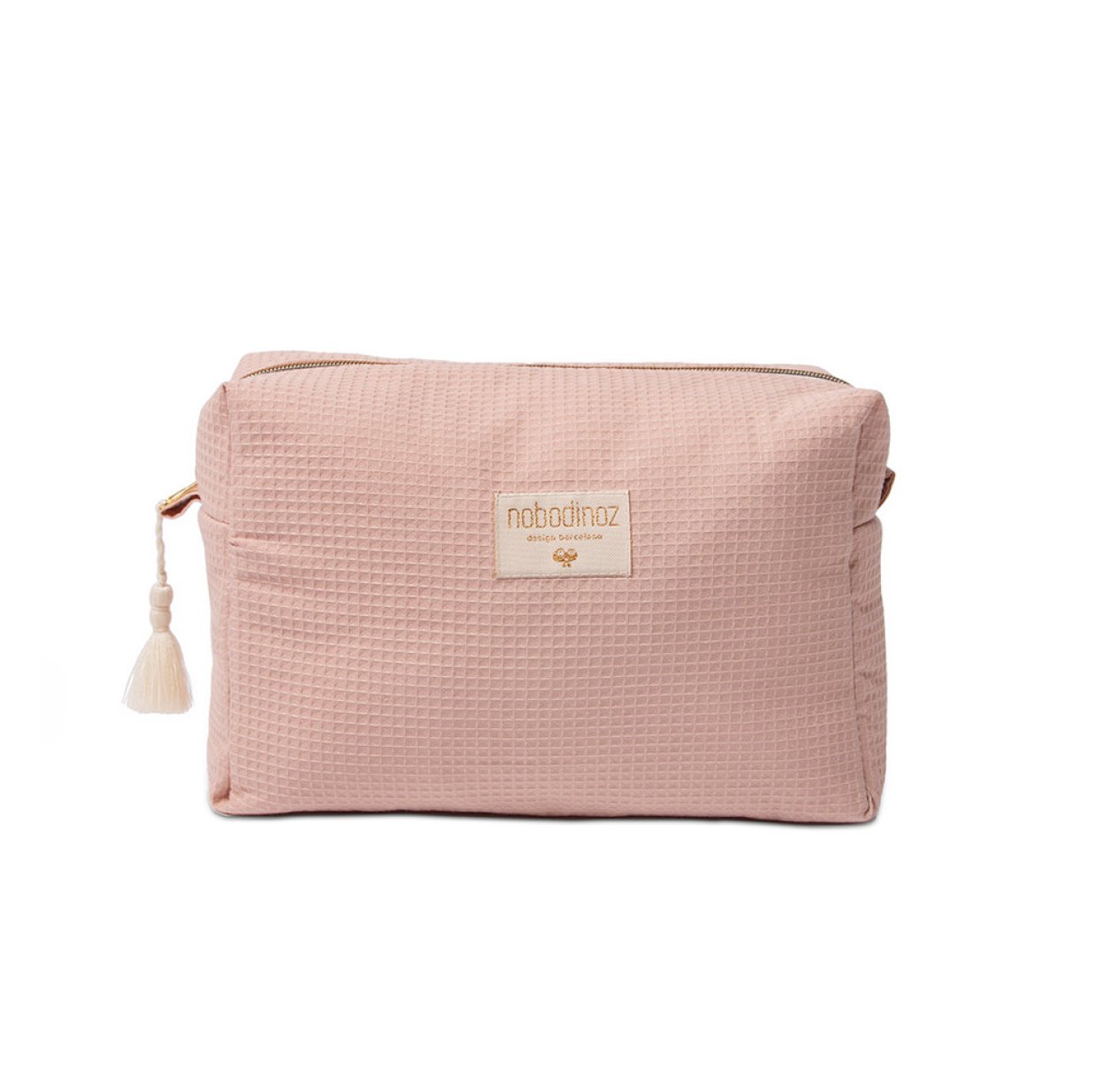 Trousse de toilette nid d'abeille Diva - Vieux rose
