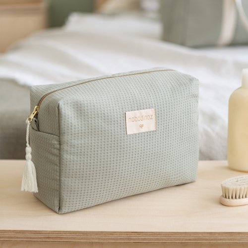 Trousse de Toilette Nid d'Abeille Diva - Vert Laurier