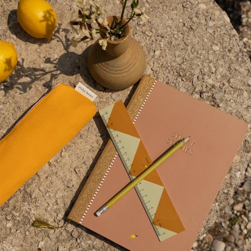 Trousse tricolore Freckles - Jaune/Orange/Rose