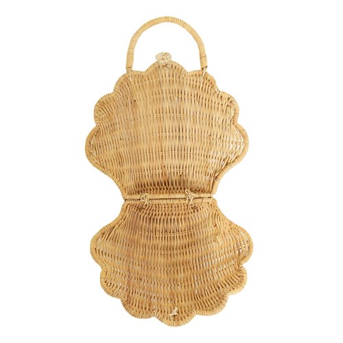 Valisette Coquillage en rotin - Paille