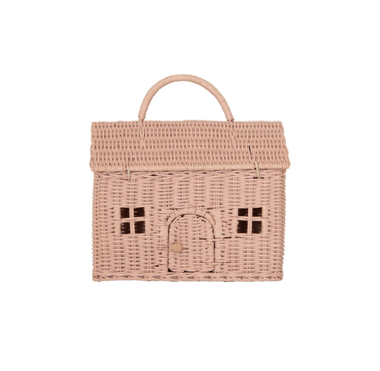 Valisette Casa en rotin - Rose poudré