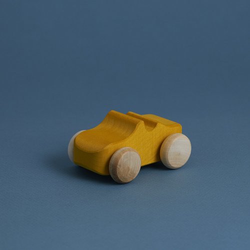 Voiture en bois - Moutarde