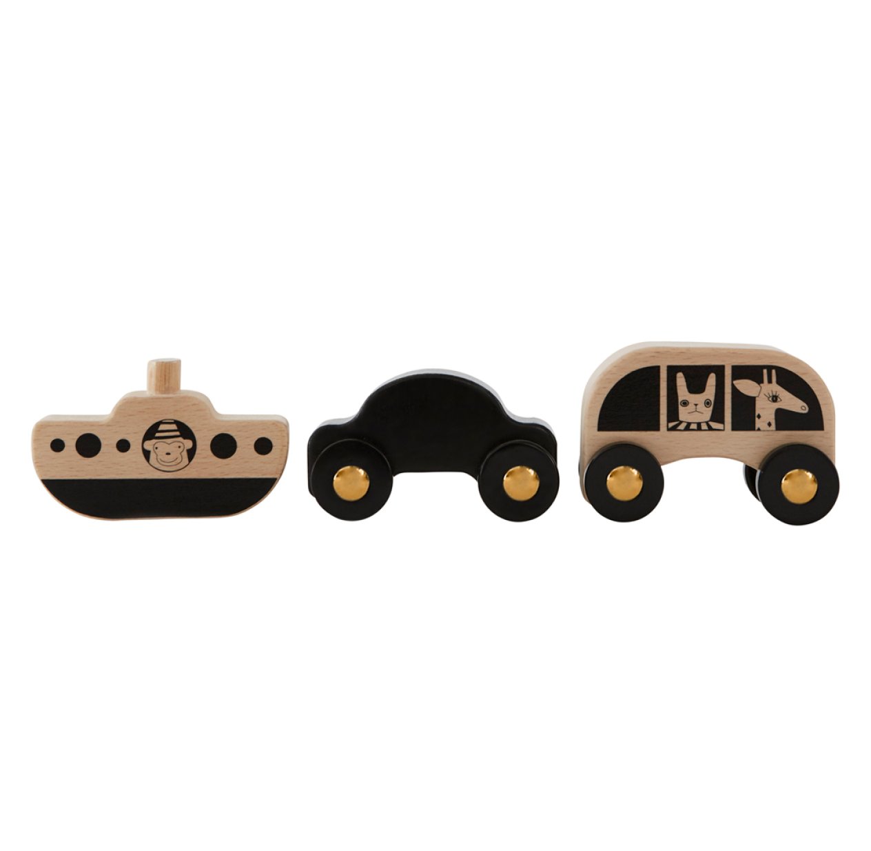 Voitures et bateau No Rush - Noir/Naturel