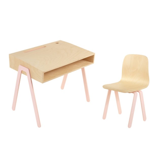 Bureau Et Chaise Enfant 2 6 Ans Rose Poudre In2wood Pour Chambre Enfant Les Enfants Du Design