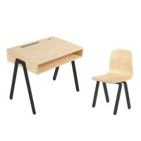 Bureau et chaise enfant 2-6 ans - Noir
