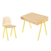 Bureau et chaise junior 7-10 ans - Jaune