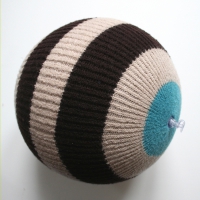 Blowing, ballon en tricot - Rayé Café
