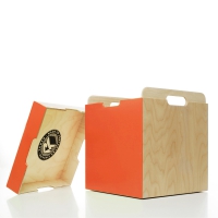 Coffre de rangement et tabouret M3 Box - Orange