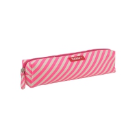 Trousse Fluo Stripes - Rose Fluo