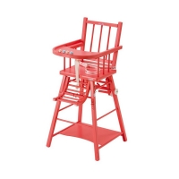 Chaise haute transformable Marcel - Laqué rose