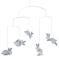 Mobile Lapin - Gris