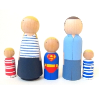 Superman Family - Poupées en bois