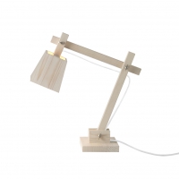 Lampe de bureau Wood - Fil blanc