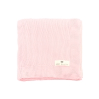 Couverture Bou en tricot - Rose clair