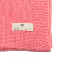 Couverture Bou en tricot - Rose Corail
