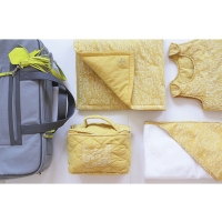 Pack valise de maternité Nuages - Moutarde