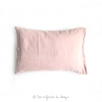 Taie d'oreiller en lin - Rose poudré