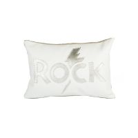 Coussin ROCK cuir - Blanc