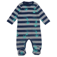 Pyjama bébé marinière - Gris