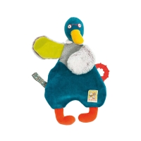 Doudou attache-tétine canard