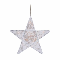 Lanterne étoile dentelle - Blanc