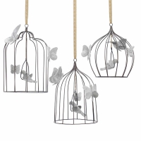 Cage à oiseaux décorative M - Argent