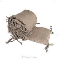 Tour de lit en gaze de coton - Beige