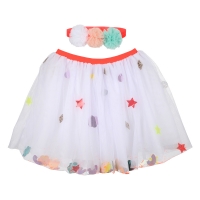 Tutu pompons Pom-Pom - Blanc