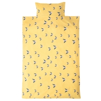 Parure de lit Bye bye Birdie Bedtime stories 100 x 140 - Jaune