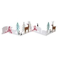 Carte pliante Animaux de Noël - Multicolore