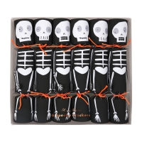 6 crackers surprise Squelettes - Noir