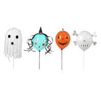 Kit DIY ballons 4 personnages Halloween - Multicolore