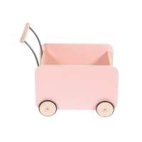 Coffre à roulettes - Les Jouets d'Hier - Rose poudré