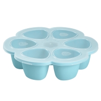 Moule Multiportions silicone 6 x 150 ml - Bleu