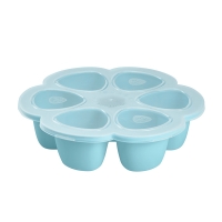 Moule Multiportions silicone 6 x 90 ml - Bleu
