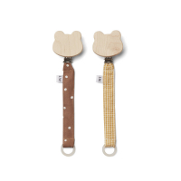 Set de 2 accroche-tétines Sia Confetti - Terracotta
