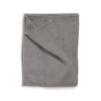 Plaid tricoté en laine - Vert de gris