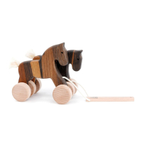 Chevaux à tirer - Bois sombre