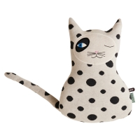 Coussin chat Zorro - Gris/Noir