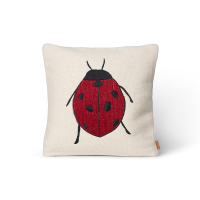Coussin Brodé Coccinelle