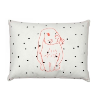 Coussin brodé Lapin