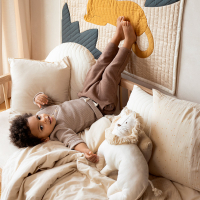 Coussin Lion Blanc