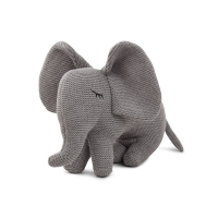 Doudou tricot éléphant Dextor - Gris chiné