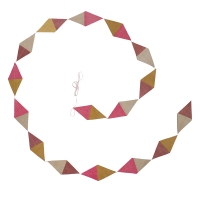 Guirlande kite en papier lokta - Rose/Cumulus/Pollen