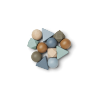 Hochet en bois Anna - Bleu