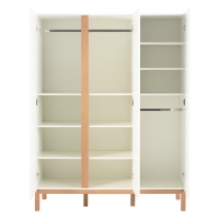 Armoire 3 portes Indigo - Blanc