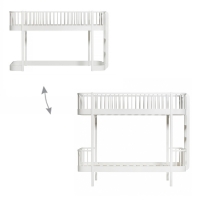 Kit de conversion lit junior Wood blanc/chêne en lit superposé Wood blanc/chêne