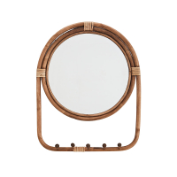 Miroir Patères en rotin
