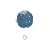 Mobile musical Moon - Bleu denim